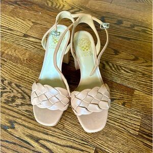 Vince Canuto Cream High Heel Platform Sandals 6.5